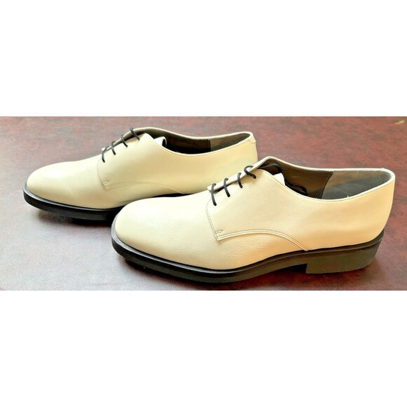 NEW Robert Clergerie Gian Men’s Oxford White Leather Dress Shoe EU43 Size 10